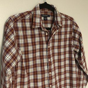 Brooks Brothers SZ LARGE PLAID Boys SHIRT 100% Cotton BUTTON UP SHIRT